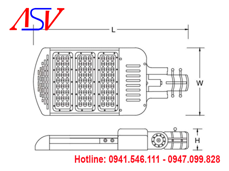 Đèn đường Led siêu sáng ASV - 803