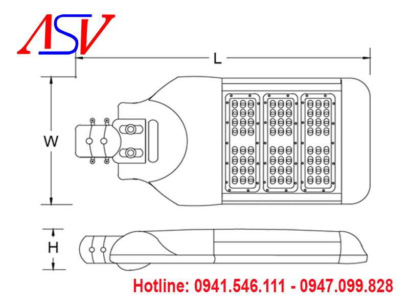 Đèn đường Led siêu sáng ASV - 806