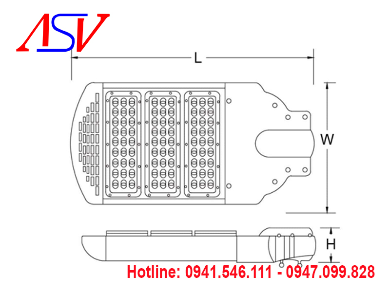 Đèn đường Led siêu sáng ASV - 807