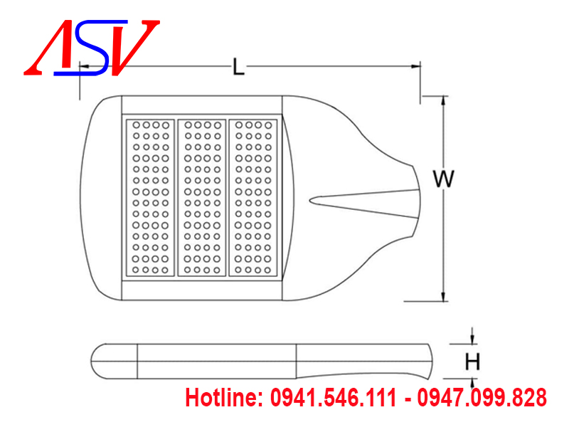 Đèn đường Led siêu sáng ASV - 809