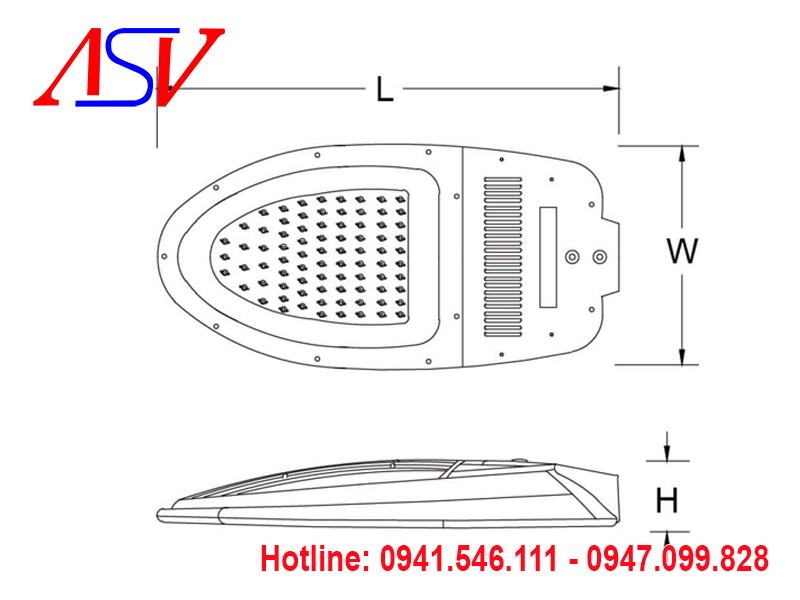 Đèn đường Led siêu sáng ASV - 813