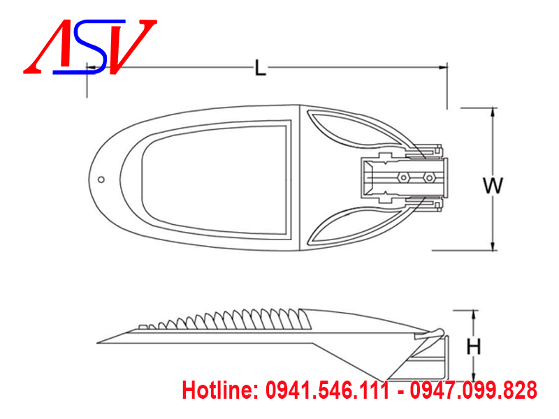 Đèn đường Led siêu sáng ASV - 815