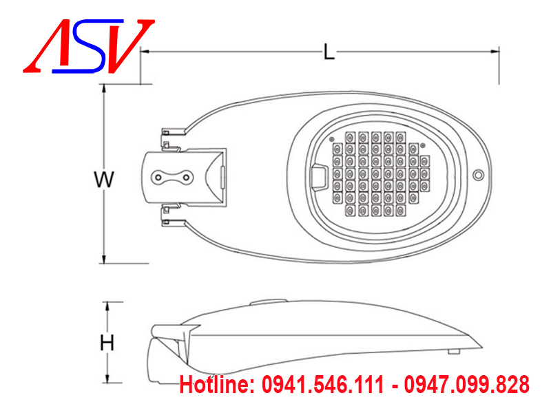 Đèn đường Led siêu sáng ASV - 816