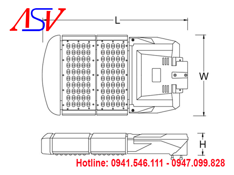 Đèn đường Led siêu sáng ASV - 816