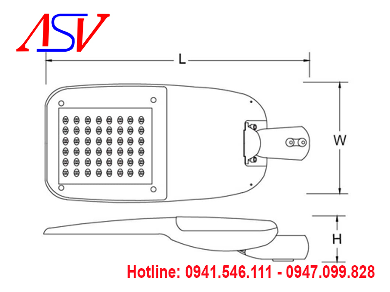 Đèn đường Led siêu sáng ASV - 819