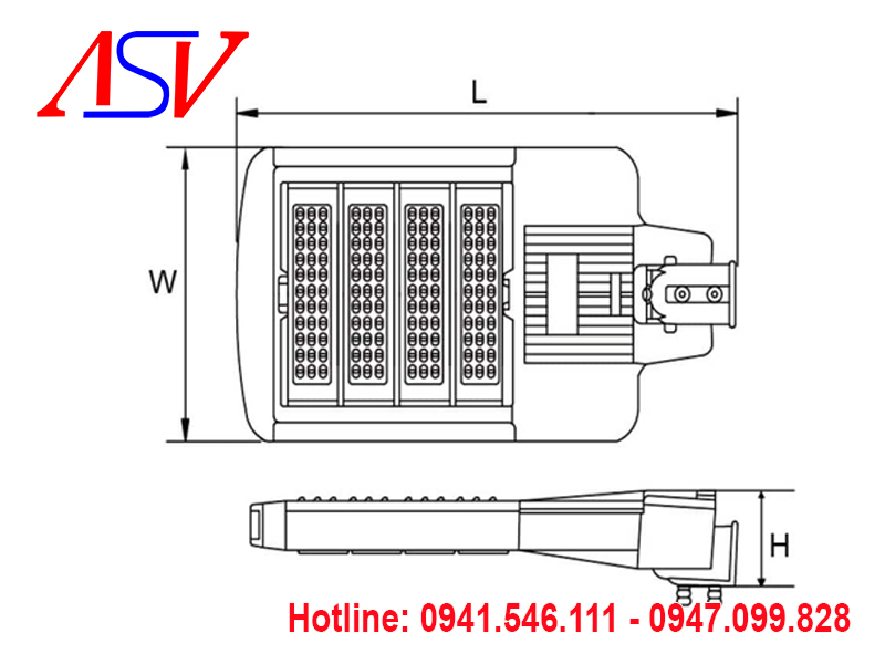 Đèn đường Led siêu sáng ASV - 821