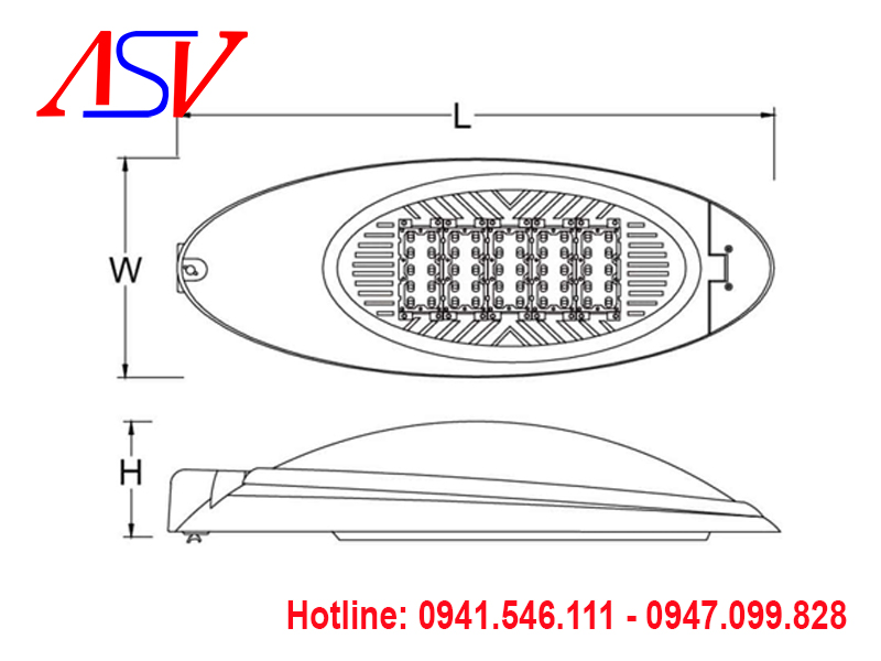 Đèn đường Led siêu sáng ASV - 823