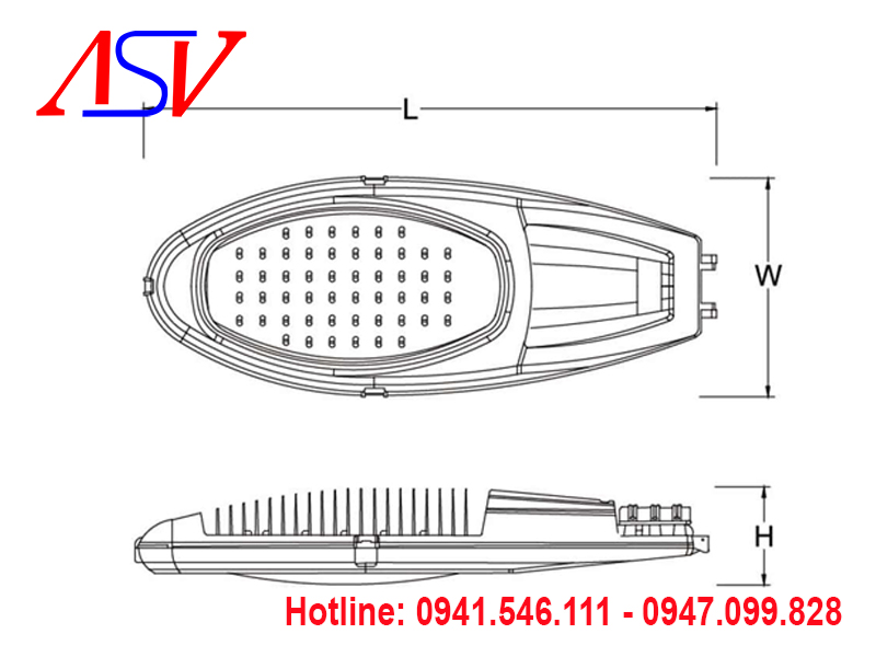 Đèn đường Led siêu sáng ASV - 824