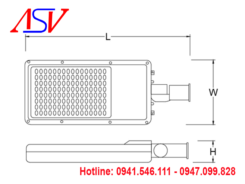Đèn đường Led siêu sáng ASV - 826