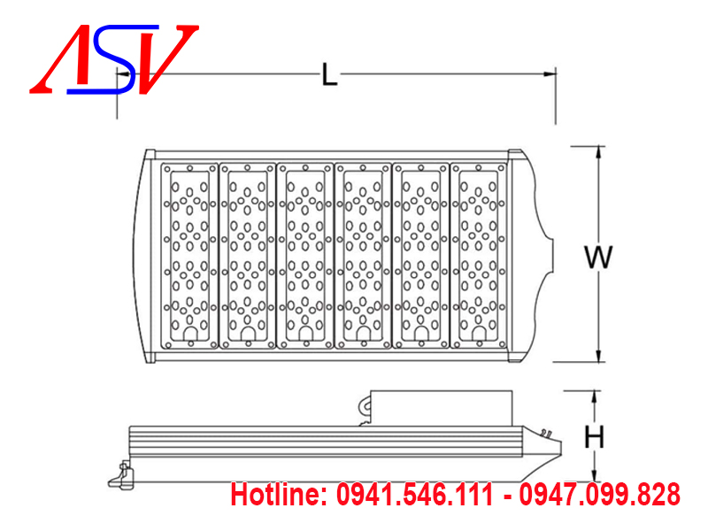 Đèn đường Led siêu sáng ASV - 828