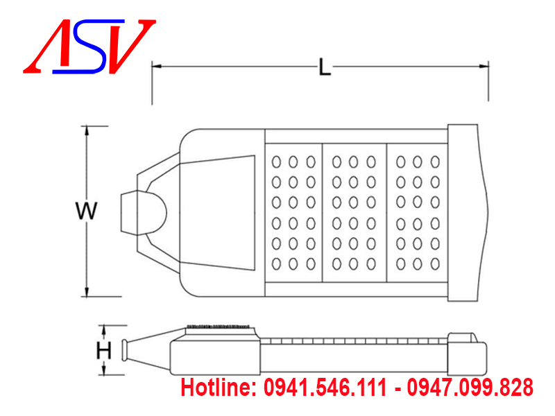 Đèn đường Led siêu sáng ASV - 829