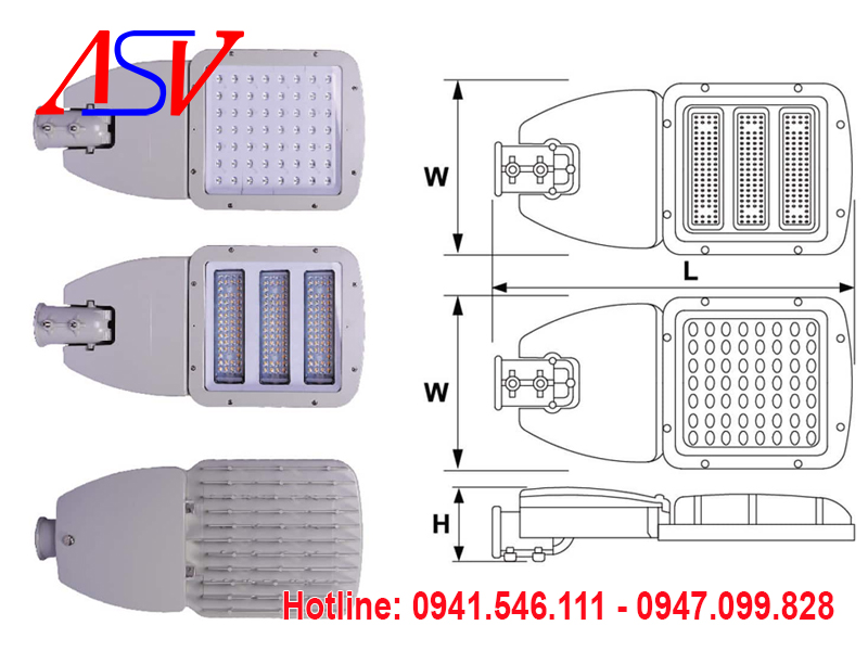 Đèn đường Led siêu sáng tiết kiệm điện ASV - 801A