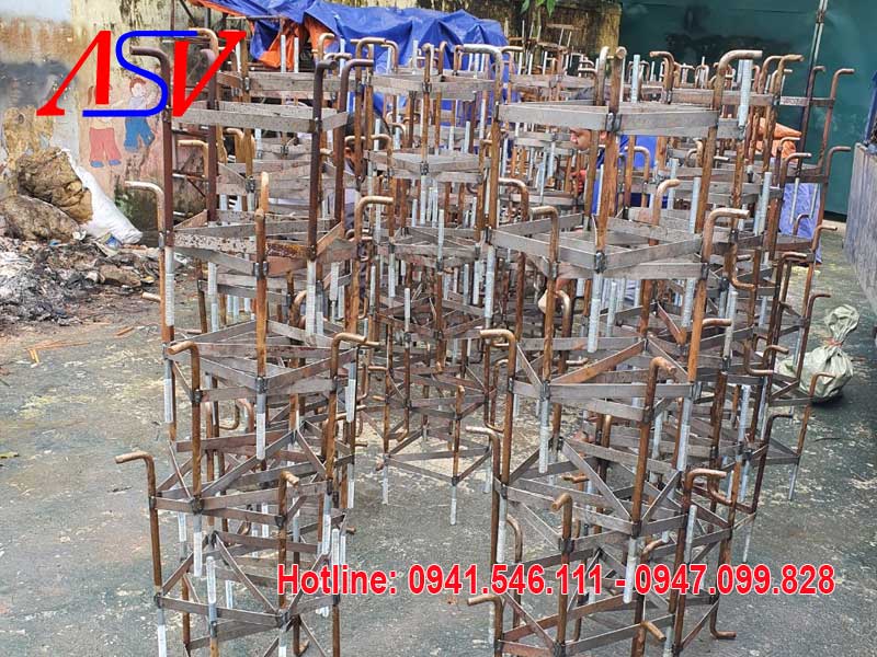 Sản phẩm khung móng cột đèn có độ bền cao của Ánh Sáng Việt 2